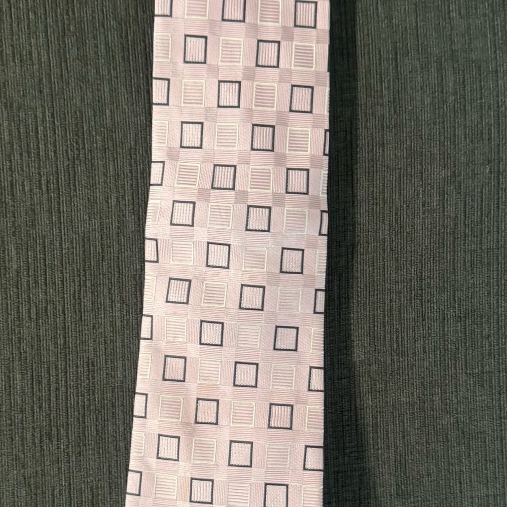 Nautica Pink and Black Checkered Men's Tie